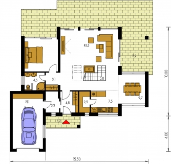 Plan de sol du rez-de-chaussée - TREND 288